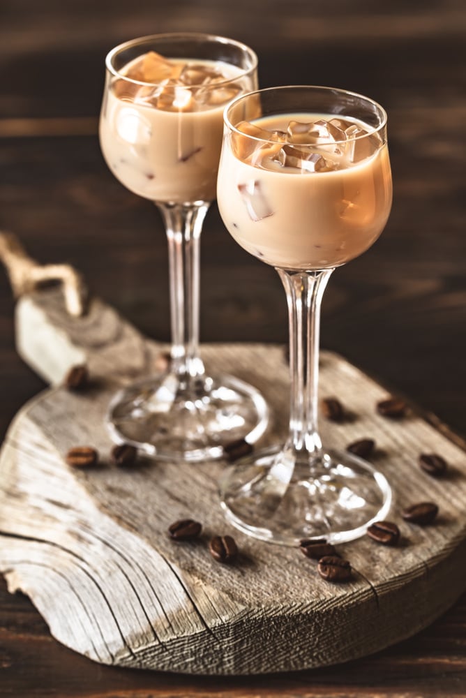 Two Glasses Of Irish Cream Liqueur